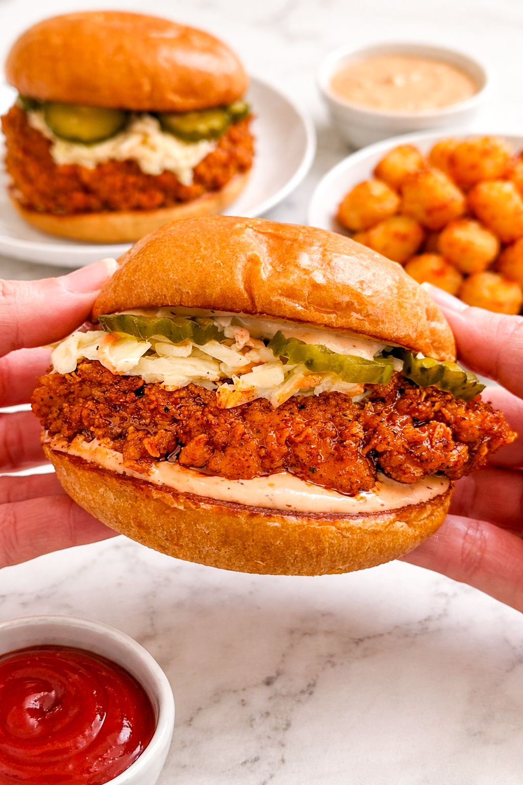 Crispy Nashville Hot Chicken Sandwiches
