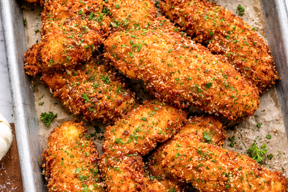 High Protein Parmesan Crusted Chicken Tenders